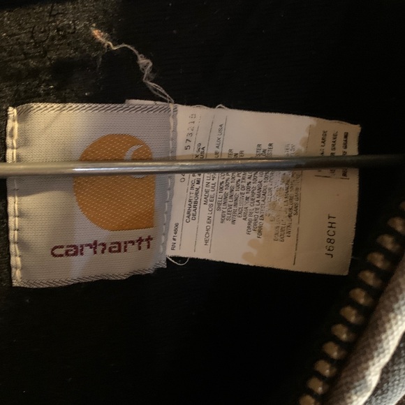 Carhartt Vintage Dark Brown Distressed Coat with Hood Size L - Picture 2 of 8